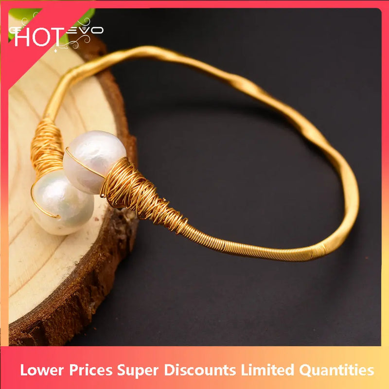 GLSEEVO Baroque Pearl Bracelet - Adjustable Fine Jewellery