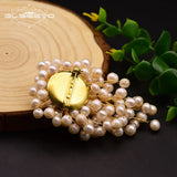 GLSEEVO Fresh Water Pearl Brooch Wedding Gift Pin GO0342