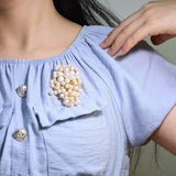GLSEEVO Fresh Water Pearl Brooch Wedding Gift Pin GO0342