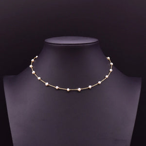 Fresh Water Pearl Charm Necklace for Women Wedding Gift