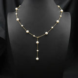 Fresh Water Pearl Charm Necklace for Women Wedding Gift