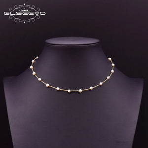 Fresh Water Pearl Charm Necklace for Women Wedding Gift