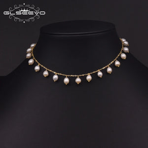 Freshwater Pearl Choker Necklace Minimalist Wedding Gift