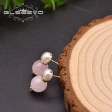 Fresh Water Pearl Drop Earring Wedding Crystal Minimalist Earring