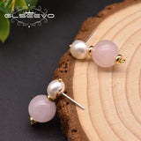 Fresh Water Pearl Drop Earring Wedding Crystal Minimalist Earring