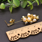 Fresh Water Pearl Grape Flower Shape Drop Earrings For Women