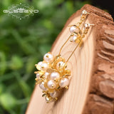 Fresh Water Pearl Grape Flower Shape Drop Earrings For Women