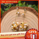 Fresh Water Pearl Grape Flower Shape Drop Earrings For Women