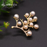 Freshwater Pearl Tree Brooch Pins Women Girls Baby Party Jewelry