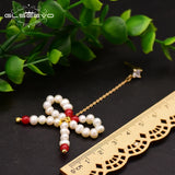 Natural Pearl Long Drop Earrings for Women Party Gift