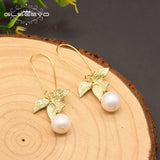Fresh Water Pearl Plant Earrings for Women, Wedding Gift