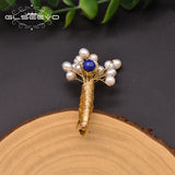 Natural Fresh Water Pearl Women's Flower Brooch Pin Fine Jewelry