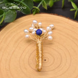Natural Fresh Water Pearl Women's Flower Brooch Pin Fine Jewelry