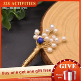 Natural Fresh Water Pearl Women's Flower Brooch Pin Fine Jewelry