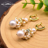 Freshwater Pearl 925 Silver Earrings Wedding Minimalist Jewelry