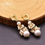 Freshwater Pearl 925 Silver Earrings Wedding Minimalist Jewelry