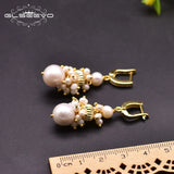 Freshwater Pearl 925 Silver Earrings Wedding Minimalist Jewelry