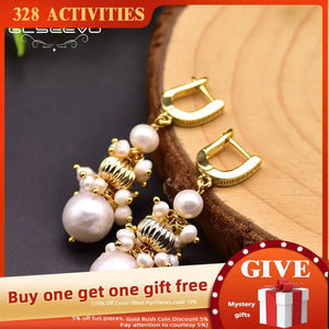 Freshwater Pearl 925 Silver Earrings Wedding Minimalist Jewelry