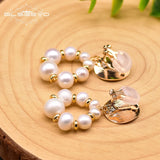 GLSEEVO Fresh Water Pearls Ethnic Drop Earrings For Women GE0921B