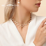 Natural Fresh Water Small Pearl Necklace Wedding Engagement Choker GN0224