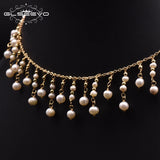 Natural Fresh Water Small Pearl Necklace Wedding Engagement Choker GN0224