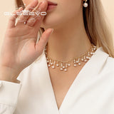 Natural Fresh Water Small Pearl Necklace Wedding Engagement Choker GN0224