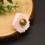 Natural Fresh Water Pearl Pink Flower Brooch for Women