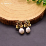 Baroque Pearl 925 Silver Earrings Wedding Gift Jewelry GE0928A