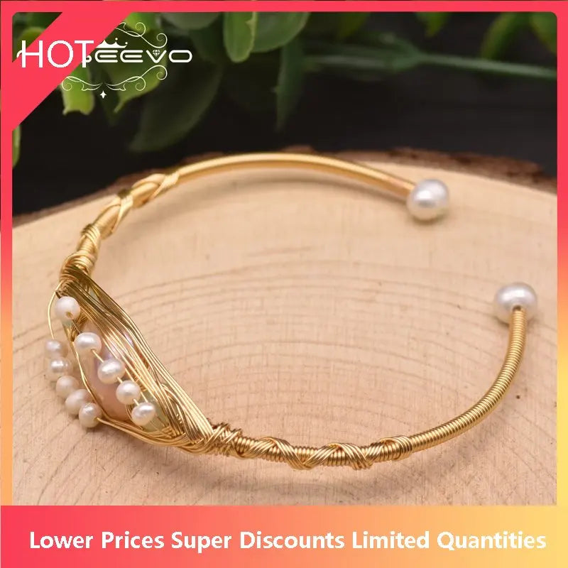 Baroque Pearl Bracelet Birthday Party Gift GB0930