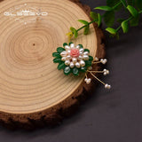 Baroque Pearl Brooch Coral Flower High-end Jewelry