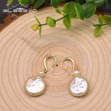 Baroque Pearl Drop Earrings 18k Plated Personalized Jewelry