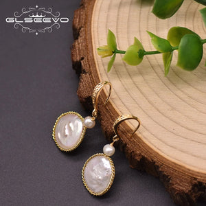 Baroque Pearl Drop Earrings 18k Plated Personalized Jewelry