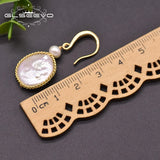 Baroque Pearl Drop Earrings 18k Plated Personalized Jewelry