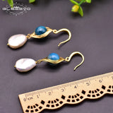 Baroque Pearl Earrings Female Jade Hook Wedding Birthday Noble Jewelry