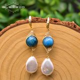 Baroque Pearl Earrings Female Jade Hook Wedding Birthday Noble Jewelry
