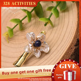 Baroque Pearl Flower Hairpin Lapis Lazuli Hair Accesories