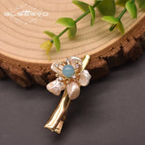 Baroque Pearl Hairpin Aquamarine Jewelry GH0024A