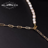 Freshwater Pearl Necklace Leaf Pendant for Women GN0254