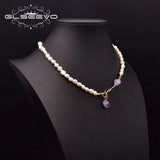 Freshwater Pearl Amethyst Necklace Women's Jewelry