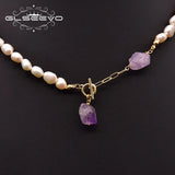 Freshwater Pearl Amethyst Necklace Women's Jewelry