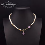 Freshwater Pearl Amethyst Necklace Women's Jewelry