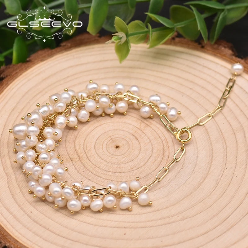 Freshwater Pearl Adjustable Bracelet Women Party Gift Charm Jewellery