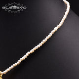Freshwater Pearl Beaded Pendant Necklace Cloisonne Style Women Vintage Jewelry
