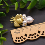 GLSEEVO Freshwater Pearl Bee Drop Earrings Anniversary Jewelry