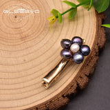 Natural Freshwater Pearl Flower Brass Plated 18 Look Blonde Clip To Send Woman