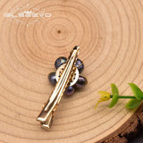 Natural Freshwater Pearl Flower Brass Plated 18 Look Blonde Clip To Send Woman