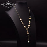 Freshwater Pearl Chain Necklace For Woman Wedding Pendant Jewelry