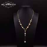 Freshwater Pearl Chain Necklace For Woman Wedding Pendant Jewelry