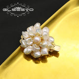 Freshwater Pearl Double Flower Hairpin Wedding Jewelry
