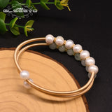 Natural Freshwater Pearl Double-Layer Bracelet Women's Party Birthday Gift